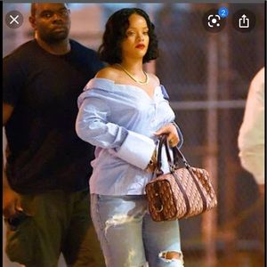 Long sleeve. Button up. Blue blouse